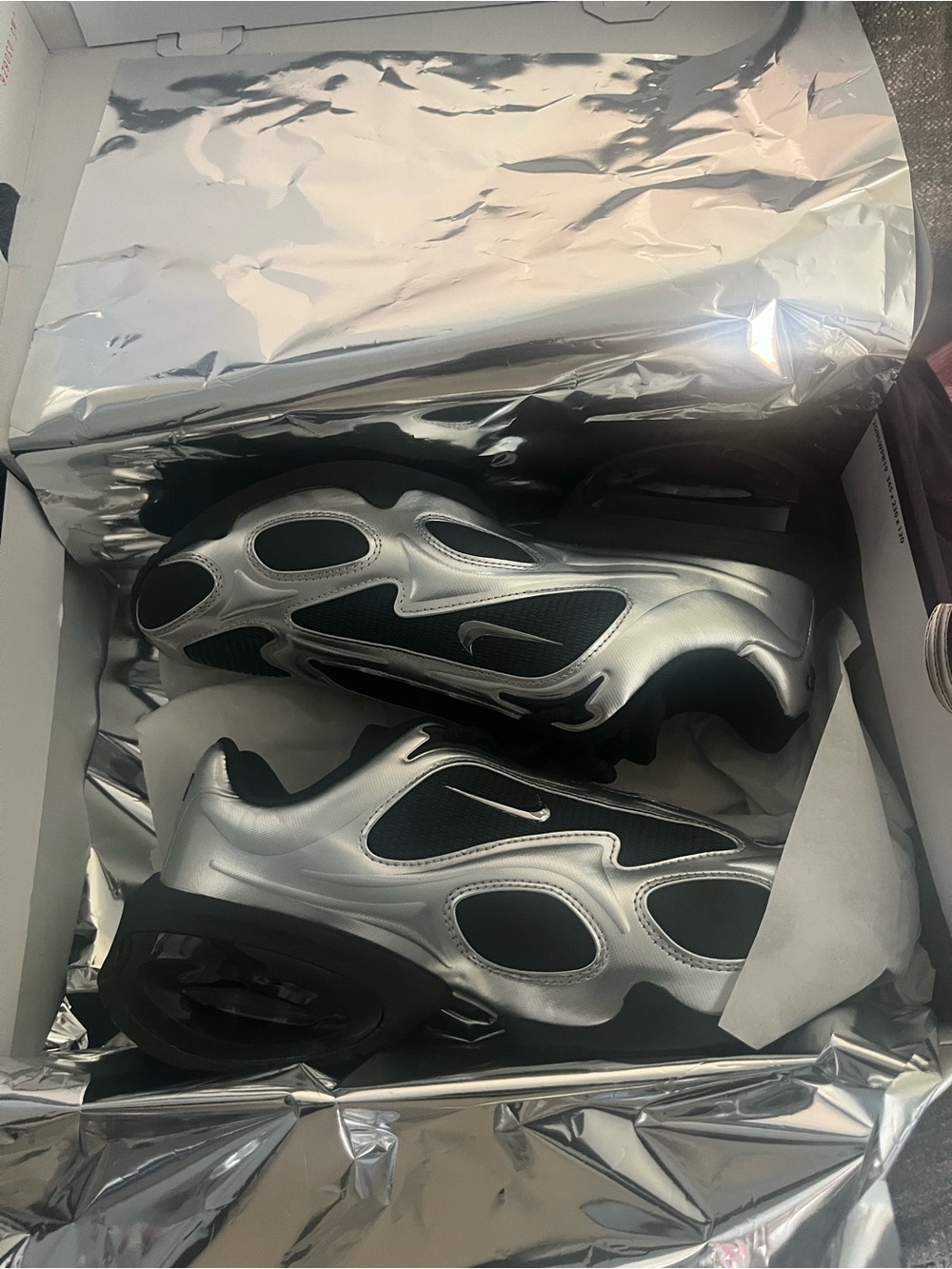 Silver and Black Women's & men’s  Athletic Sneakers